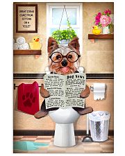 YORKSHIRE TERRIER PUPPY SITTING ON A TOILET 11x17 Poster front