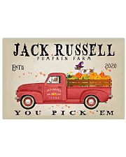 JACK RUSSELL DOG RED TRUCK PUMPKIN FARM 17x11 Poster front