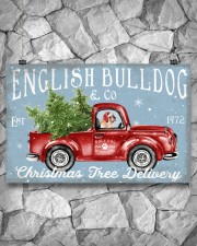 BULLDOG RED TRUCK CHRISTMAS 17x11 Poster aos-poster-landscape-17x11-lifestyle-13