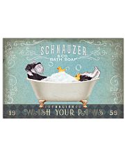 SCHNAUZER PUPPY RELAX ON BATH SOAP 17x11 Poster front
