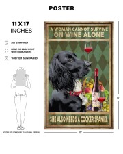 WOMAN ALSO NEEDS A COCKER SPANIEL DOG 11x17 Poster aos-poster-portrait-11x17-lifestyle-37