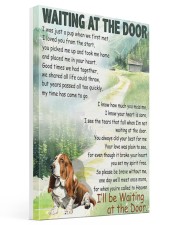 BASSET HOUND DOG WAITTING AT THE DOOR Gallery Wrapped Canvas Prints tile