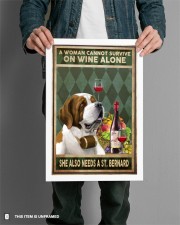WOMAN ALSO NEEDS A SAINT BERNARD 11x17 Poster aos-poster-portrait-11x17-lifestyle-28