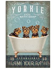 YORKSHIRE TERRIER PUPPIES ON BATH TUB 11x17 Poster front