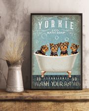 YORKSHIRE TERRIER PUPPIES ON BATH TUB 11x17 Poster lifestyle-poster-3