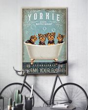 YORKSHIRE TERRIER PUPPIES ON BATH TUB 11x17 Poster lifestyle-poster-7