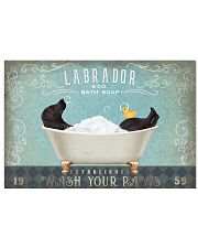 LABRADOR PUPPY SITTING ON A BATH SOAP 17x11 Poster front