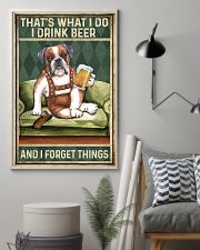 BOXER DOG DRINK BEER AND FORGET THINGS 11x17 Poster lifestyle-poster-1