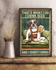 BOXER DOG DRINK BEER AND FORGET THINGS 11x17 Poster lifestyle-poster-3