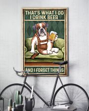 BOXER DOG DRINK BEER AND FORGET THINGS 11x17 Poster lifestyle-poster-7