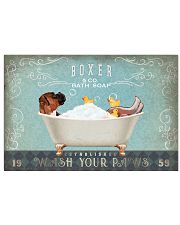 BOXER PUPPY SITTING ON A BATH SOAP 17x11 Poster front
