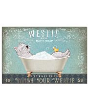 WEST HIGHLAND WHITE TERRIER SITTING ON BATH SOAP 17x11 Poster front