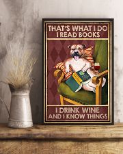 STAFFORDSHIRE DOG READ BOOK DRINK AND KNOW THINGS 11x17 Poster lifestyle-poster-3