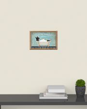 CUTE BOSTON TERRIER PUPPY ON BATHROOM 17x11 Poster poster-landscape-17x11-lifestyle-08