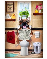 FRENCH BULLDOG SITTING ON A TOILET 11x17 Poster front