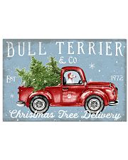 BULL TERRIER DOG RED TRUCK CHRISTMAS 17x11 Poster front