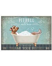 PITBULL TERRIER ON BATH TUB 17x11 Poster front