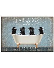 BLACK LABRADOR PUPPIES BATH TUB 17x11 Poster front