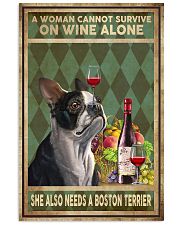 WOMAN ALSO NEEDS A BOSTON TERRIER DOG 11x17 Poster front