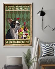 WOMAN ALSO NEEDS A BOSTON TERRIER DOG 11x17 Poster lifestyle-poster-1