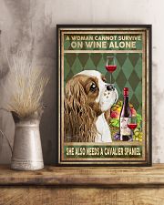 WOMAN ALSO NEEDS A CAVALIER SPANIEL DOG 11x17 Poster lifestyle-poster-3