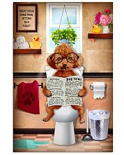 POODLE PUPPY SITTING ON A TOILET 11x17 Poster front