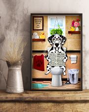 DALAMATIAN PUPPY SITTING ON A TOILET 11x17 Poster lifestyle-poster-3