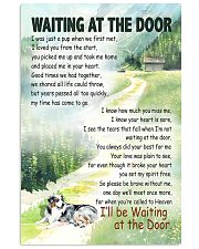 AUSTRALIAN SHEPHERD DOG WAITTING AT THE DOOR 11x17 Poster front