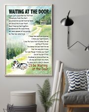 AUSTRALIAN SHEPHERD DOG WAITTING AT THE DOOR 11x17 Poster lifestyle-poster-1