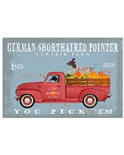 GERMAN SHORTHAIRED POINTER RED TRUCK PUMPKIN FARM 17x11 Poster front