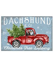 DACHSHUND DOG RED TRUCK CHRISTMAS 17x11 Poster front