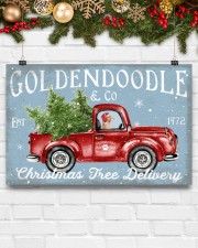 GOLDENDOODLE DOG RED TRUCK CHRISTMAS 17x11 Poster aos-poster-landscape-17x11-lifestyle-28