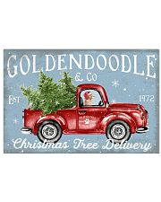 GOLDENDOODLE DOG RED TRUCK CHRISTMAS 17x11 Poster front