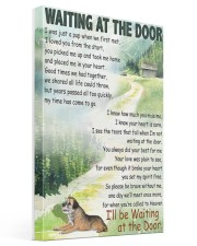 BORDER TERRIER DOG WAITTING AT THE DOOR Gallery Wrapped Canvas Prints tile