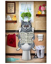 BRITISH SHORTHAIR CAT SITTING ON A TOILET 11x17 Poster front