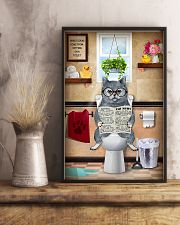 BRITISH SHORTHAIR CAT SITTING ON A TOILET 11x17 Poster lifestyle-poster-3