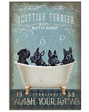 SCOTTISH TERRIER PUPPIES SITTING ON A BATH SOAP 11x17 Poster front