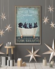 SCOTTISH TERRIER PUPPIES SITTING ON A BATH SOAP 11x17 Poster lifestyle-holiday-poster-1