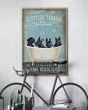 SCOTTISH TERRIER PUPPIES SITTING ON A BATH SOAP 11x17 Poster lifestyle-poster-7