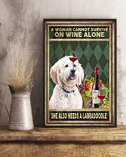 WOMAN ALSO NEEDS A LABRADOODLE 11x17 Poster lifestyle-poster-3