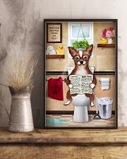 CHIHUAHUA PUPPY SITTING ON A TOILET 11x17 Poster lifestyle-poster-3