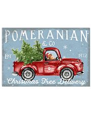 POMERANIAN DOG RED TRUCK CHRISTMAS 17x11 Poster front