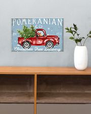 POMERANIAN DOG RED TRUCK CHRISTMAS 17x11 Poster poster-landscape-17x11-lifestyle-24