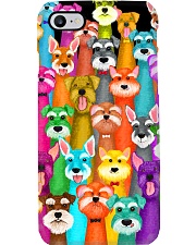 MULTI COLORED SCHNAUZER PUPPIES Phone Case i-phone-8-case