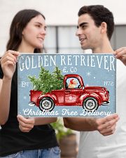 GOLDEN RETRIEVER DOG RED TRUCK CHRISTMAS 17x11 Poster poster-landscape-17x11-lifestyle-20