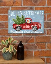 GOLDEN RETRIEVER DOG RED TRUCK CHRISTMAS 17x11 Poster poster-landscape-17x11-lifestyle-23