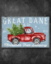 GREAT DANE DOG RED TRUCK CHRISTMAS 17x11 Poster aos-poster-landscape-17x11-lifestyle-12