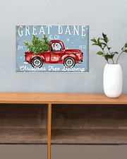 GREAT DANE DOG RED TRUCK CHRISTMAS 17x11 Poster poster-landscape-17x11-lifestyle-24