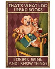 LABRADOR DOG READ BOOK DRINK AND KNOW THINGS 11x17 Poster front