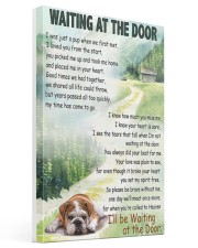 ENGLISH BULLDOG WAITTING AT THE DOOR Gallery Wrapped Canvas Prints tile